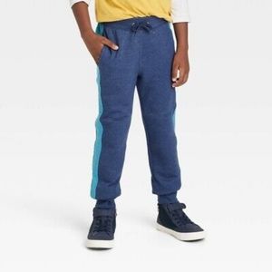 Cat & Jack Youth Boys' Navy Blue Pull-On Quilted Fleece Jogger Pants